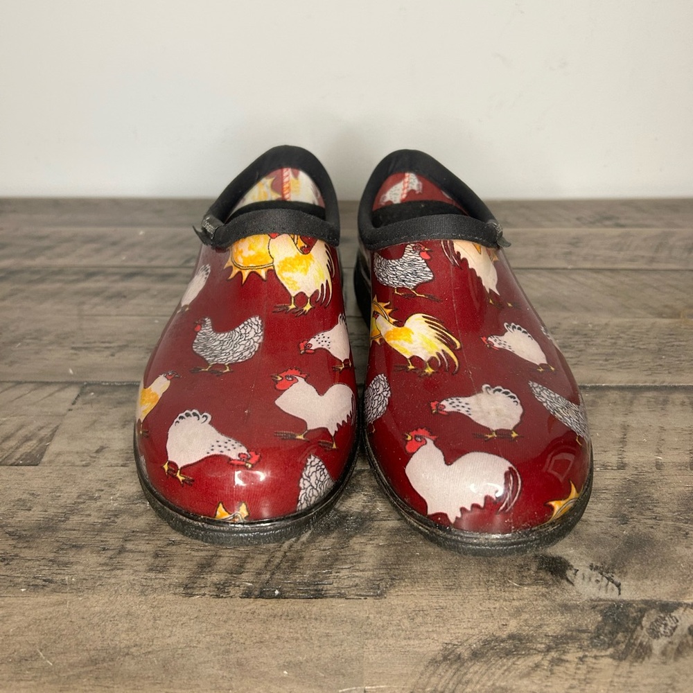 Sloggers Slip On Garden Clogs with Chicken
